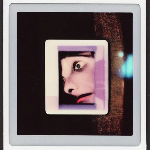 Image similar to glitch, polaroid