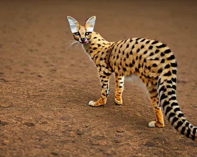 Image similar to an award winning photo of a ( serval - headed ) ball!!!! python!!!!!, environmental portrait photography, national geographic, 4 k, sharp focus