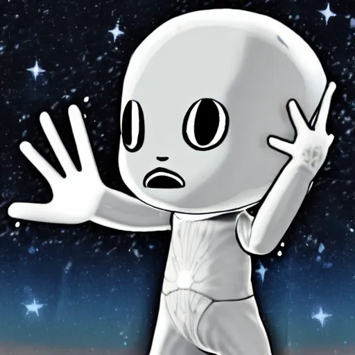 Prompt: silver surfer from Animal Crossing