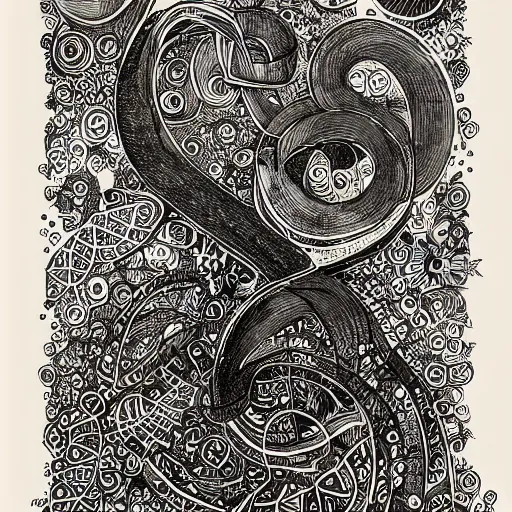 Image similar to eliezer yudkowsky, black ink on paper, trending on artstation, beautiful, intricate, detailed