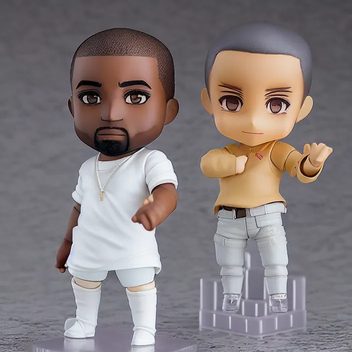 Prompt: anime nendoroid figurine of Kanye West, fantasy, figurine