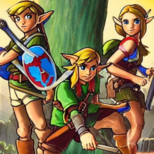 Prompt: The Legend of Zelda and Indiana Jones