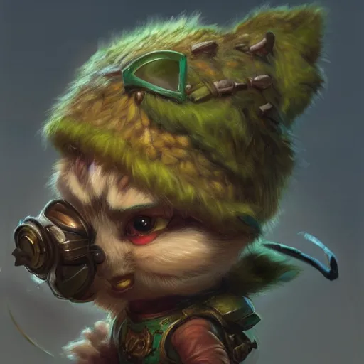 Image similar to Teemo from League of Legends, character portrait by Donato Giancola, Craig Mullins, digital art, trending on artstation