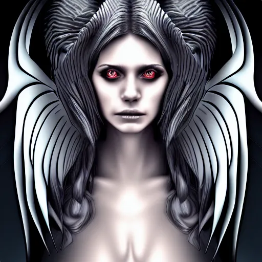 Prompt: half angel half demon, 4 k, digital art, highly detailed