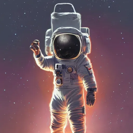 Image similar to bunny astronaut by rossdraws and greg rutkowski, detailed, midjourney