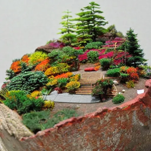 Prompt: a miniature diorama,zen,colorful,beautiful