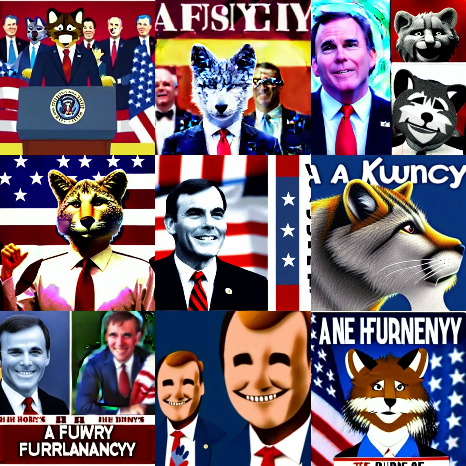 Image similar to a furry presidency