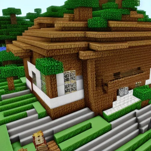 Image similar to japanese style house in minecraft