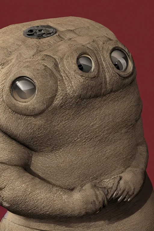 Image similar to anthropomorphic tardigrade, high detail, symmetrical, anatomically accurate, octane render,