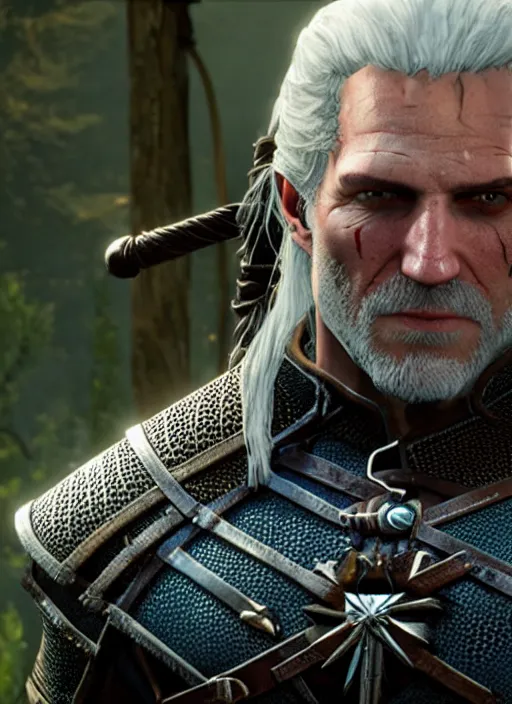 Image similar to Tom Holland in The Witcher 3, gameplay, 8k, HD