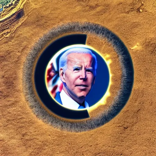 Image similar to planet that looks like joe biden