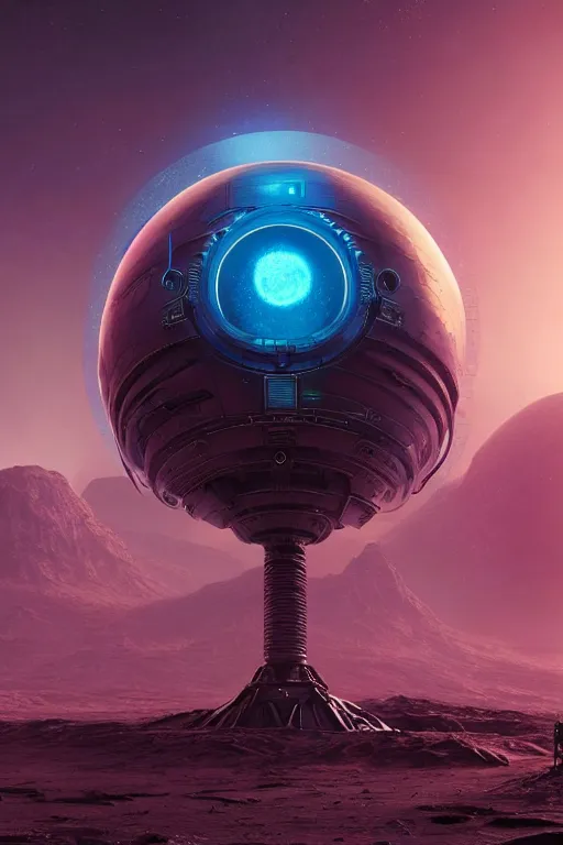 Image similar to alien intelligence, creating a universe inside a sphere, intricate detailed environment, photorealistic!, octane render, mechanical, concept art, cinematic lighting, digital art, interstellar, hyper realism, sharp, cyberpunk, 8 k, de dia los muertos. by angus mckie, moebius, maciej kuciara