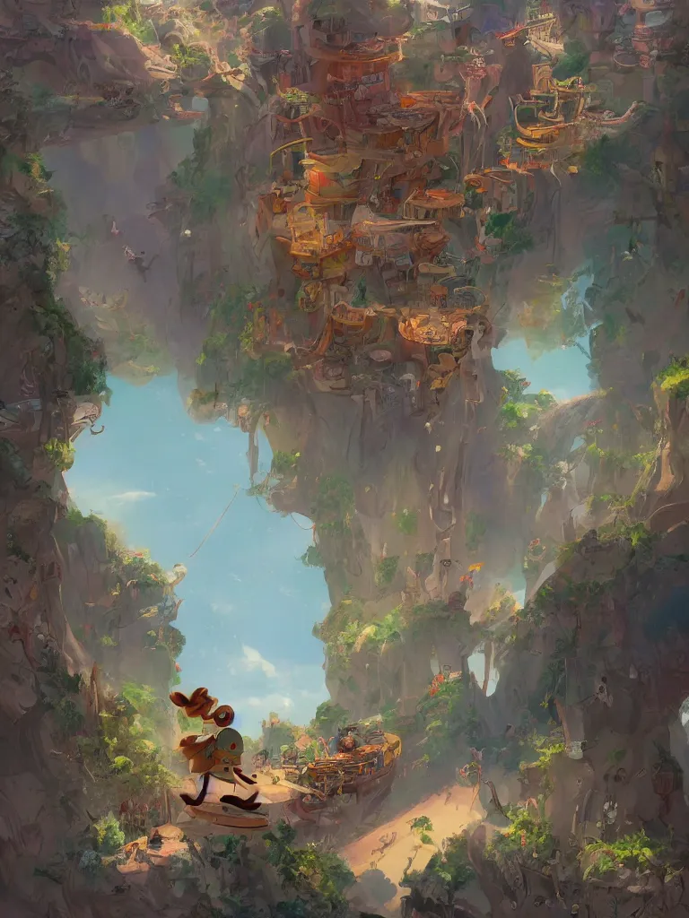 Image similar to blown away by disney concept artists, blunt borders, rule of thirds