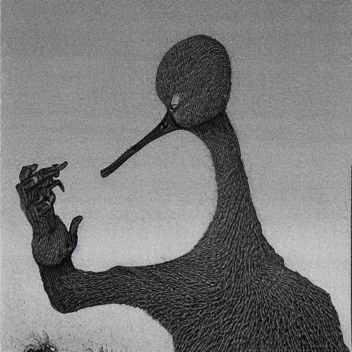 Prompt: horrifying image of goose drawn by junji ito, horror art, very detailed art, junji ito, zdislav beksinski