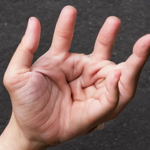 Image similar to a hand with 5 fingers, real hand