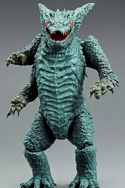 Image similar to kaiju action figure, vintage, 1980s