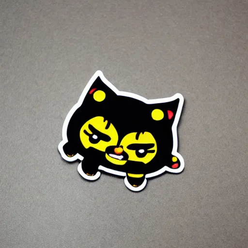 Prompt: a badtz maru sticker