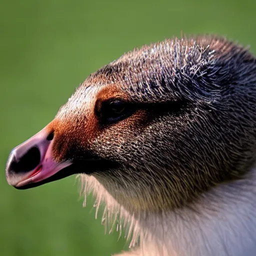 Prompt: four legged canadian goose