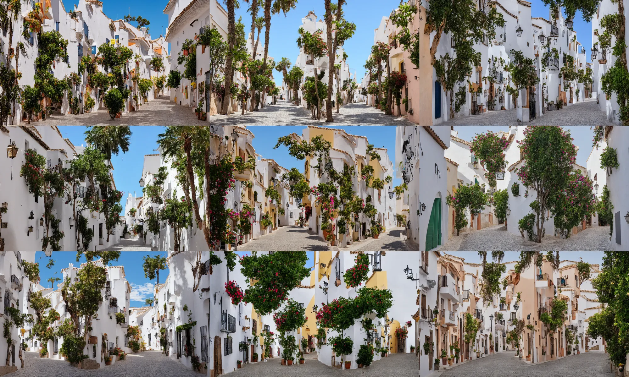 Prompt: a photo of a marbella street