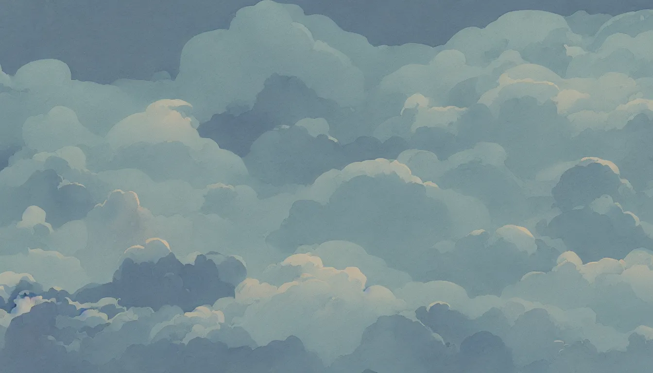 Prompt: subtle watercolor texture clouds minimalist kilian eng, minimalist