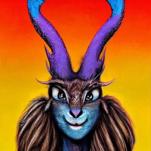 Image similar to a dik dik monster colorful, digital art, fantasy, magic, trending on artstation, ultra detailed, professional illustration by Basil Gogos