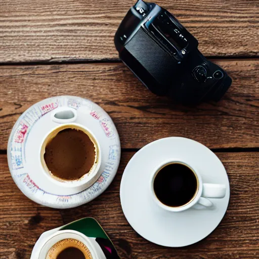 Prompt: sony a 7 iii photo of a cup of coffee wearing a sombrero