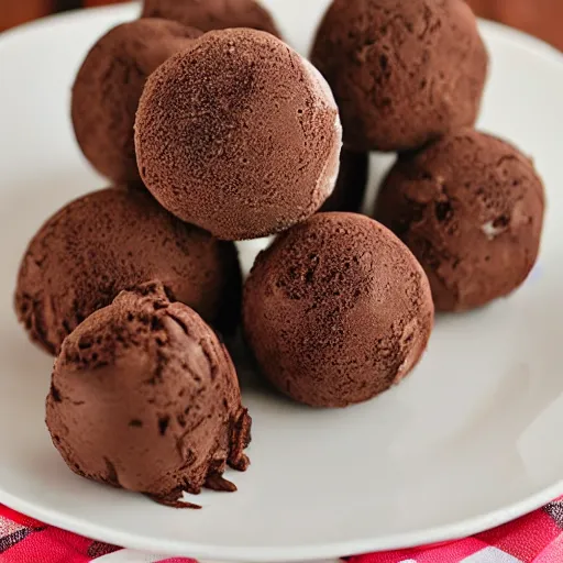 Prompt: fudge cookie ice cream balls