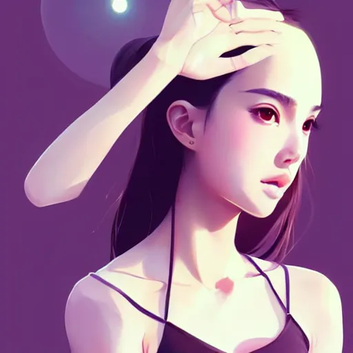 Image similar to a beautiful young japanese natalie portman alluring instagram model in crop top, by guweiz and wlop and ilya kuvshinov and artgerm and makoto shinkai and studio ghibli, symmetrical eyes, aesthetic, gorgeous, stunning, alluring, attractive, artstation, deviantart, pinterest, digital art