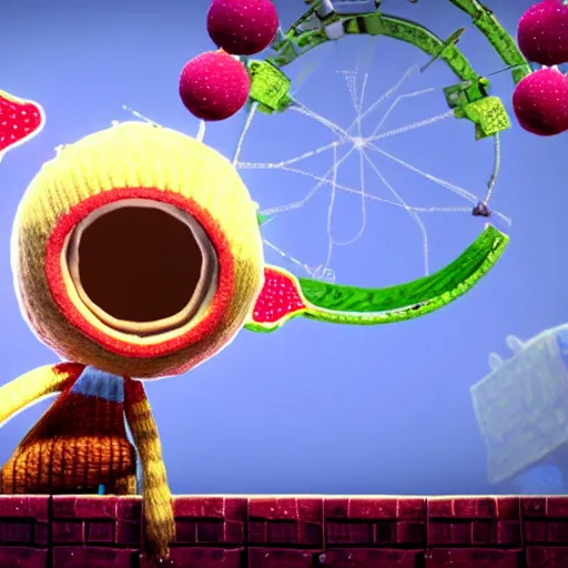 Image similar to screenshot from the game Little Big Planet