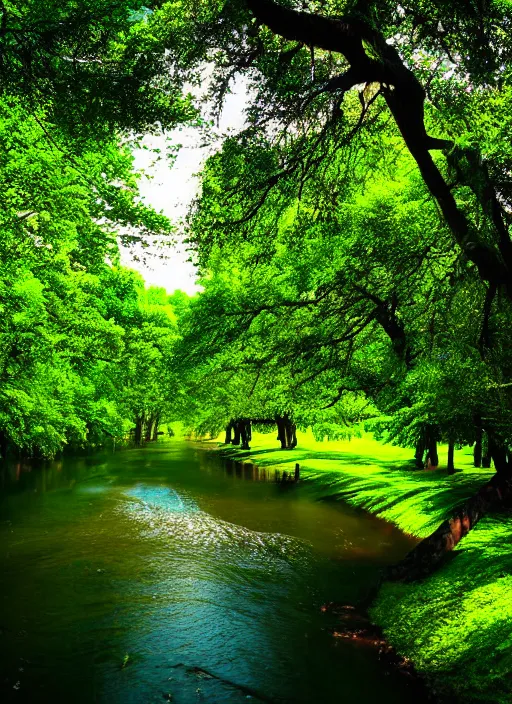 Image similar to beautiful summer season photography trees and river award winning cinematography