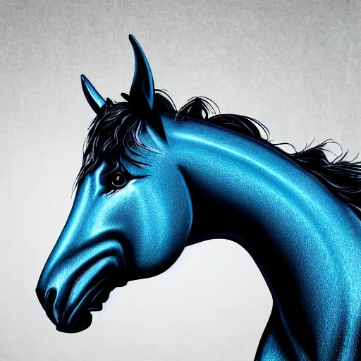 Prompt: digital horsey horse, retrowave palette, highly detailed, anatomically correct equine, synth feel, smooth face, ear floof, flowing mane, no reins, super realism, accurate animal imagery, 4 k digital art
