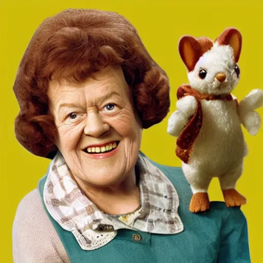 Image similar to photo of julia child as a calico critters