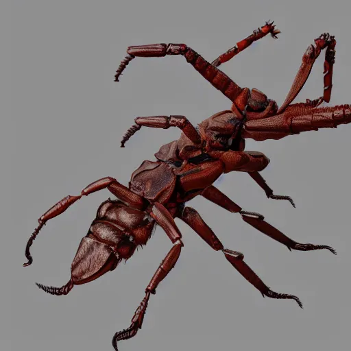 Prompt: a large insect with long legs and long legs, concept art by Michelangelo, polycount, antipodeans, full body, 8k 3d, hd mod