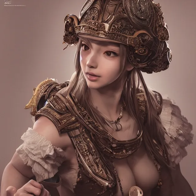 Prompt: studio portrait of neutral good colorful female cleric bard healer as absurdly beautiful, elegant, realistic young gravure idol, an ultrafine hyperdetailed illustration by kim jung gi, irakli nadar, intricate linework, detailed faces, super sharp focus, bright colors, octopath traveler, unreal engine 5 highly rendered, global illumination, radiant light