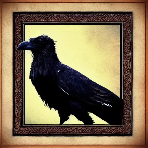 Image similar to three legged black raven, fractal image