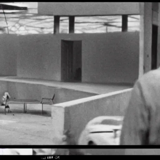 Prompt: a screenshot of a movie by jacques tati / ethnographic object