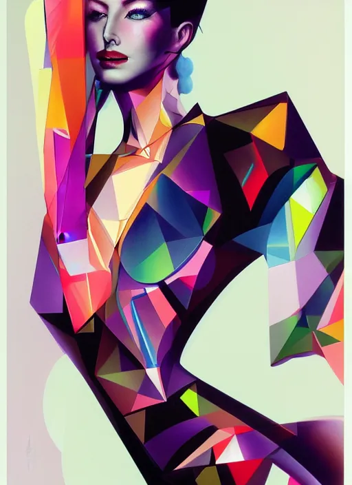 Image similar to futuristic lasers, data visualization, cyberpunk visor girl pinup, by steven meisel, james jean and rolf armstrong, geometric cubist acrylic and hyperrealism photorealistic airbrush painting with retro and neon colors