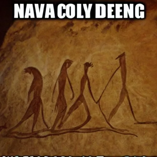 Image similar to cave paintings meme