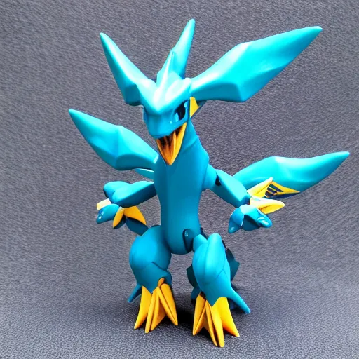 Image similar to Dialga the Pokémon, mini figure, photo, trending on artstation