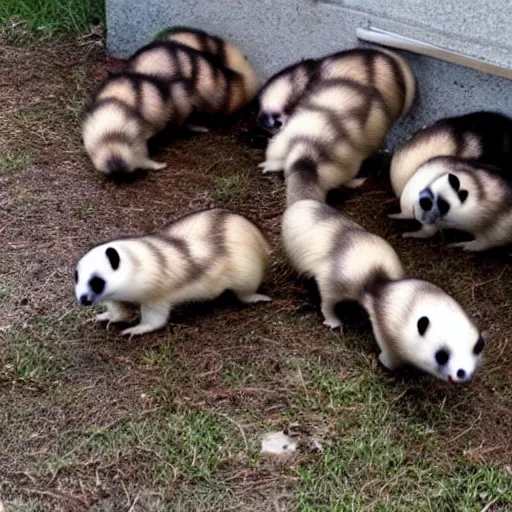 Prompt: An angry horde of ferrets are outside my door. WTF DO I DO?