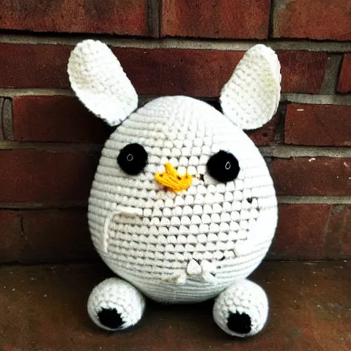 Prompt: crochet pattern of big chungus