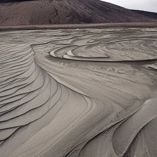 Image similar to sand mountain, lava rivers, photo