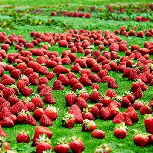 Image similar to a field of strawberries ad infinitum