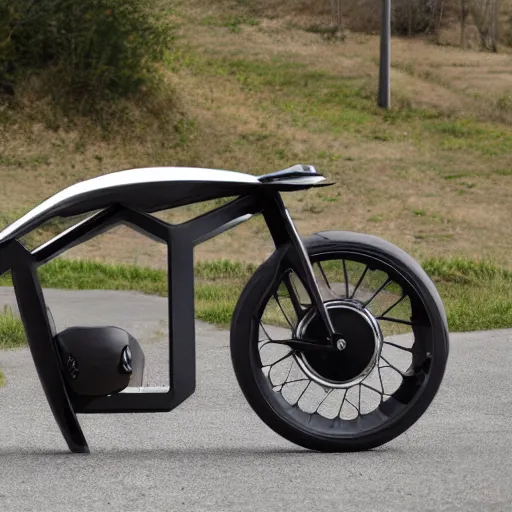 Prompt: nikola tesla designs street bike