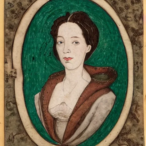 Prompt: female portrait, voynich manuscript