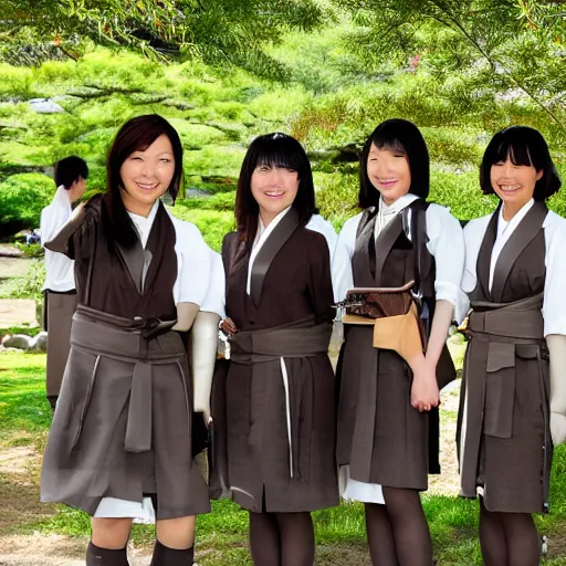 Prompt: japanese dung librarians, smile, full body, cinematic, very detailed, full body