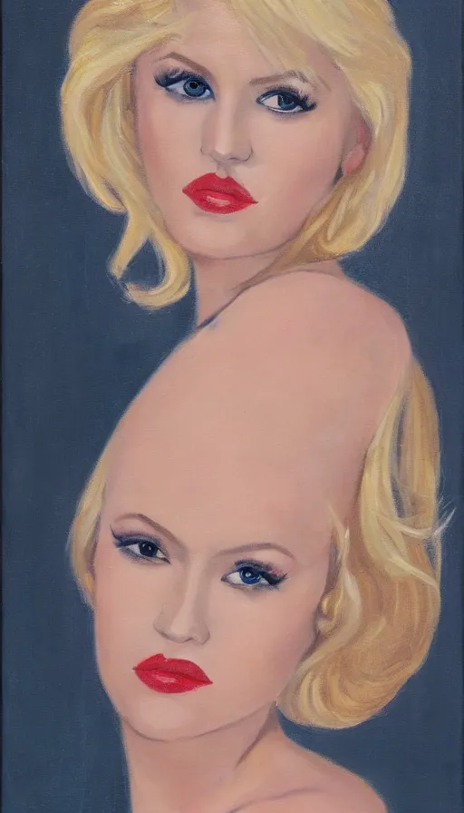 Image similar to portrait of a blonde femme fatale by Glen Orbik, 8K