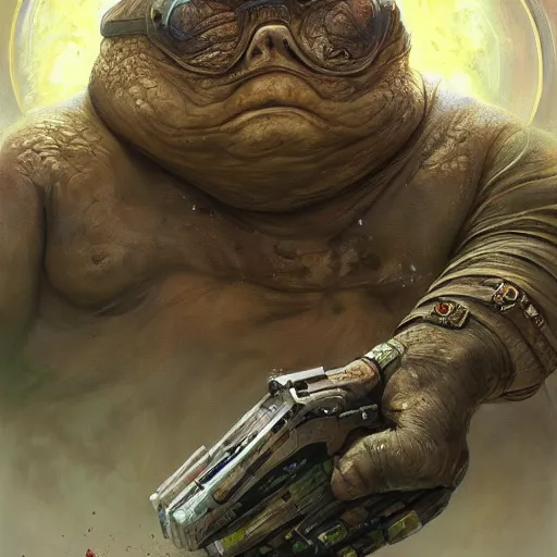 A Beatiful Painting Of Portrait Jabba The Hutt Stable Diffusion Openart