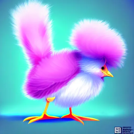 Prompt: professional digital art of a cute and fluffy avian creature that does not exist, best on artstation