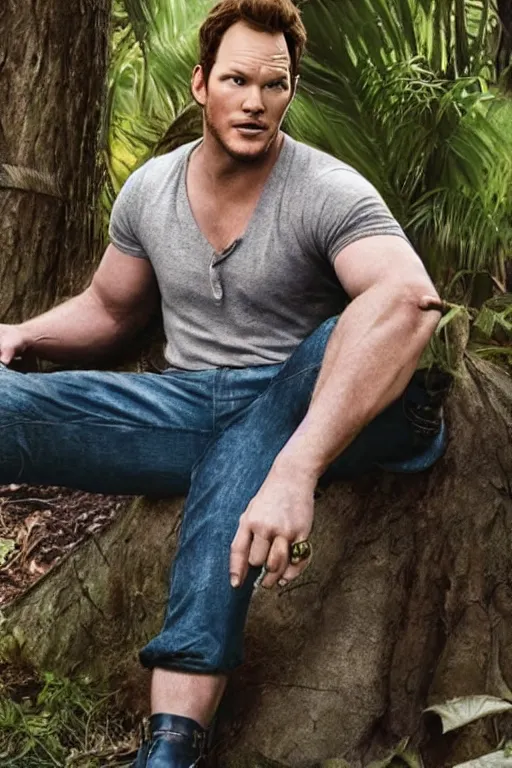 Image similar to Chris Pratt as Crash Bandicoot, set photograph, cover of Vogue